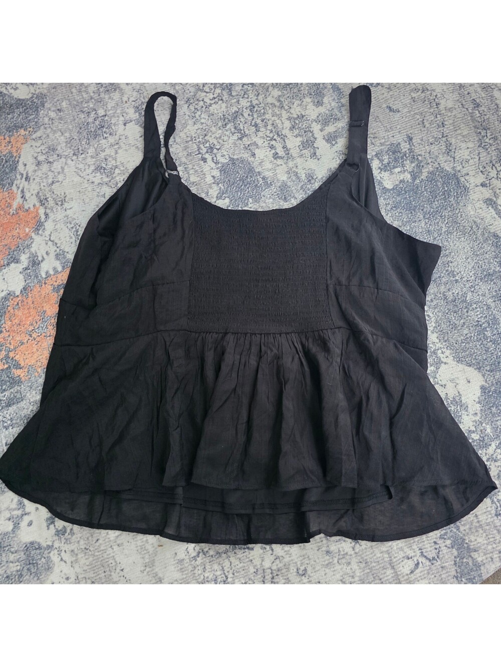 Torrid black sleeveless peplum top